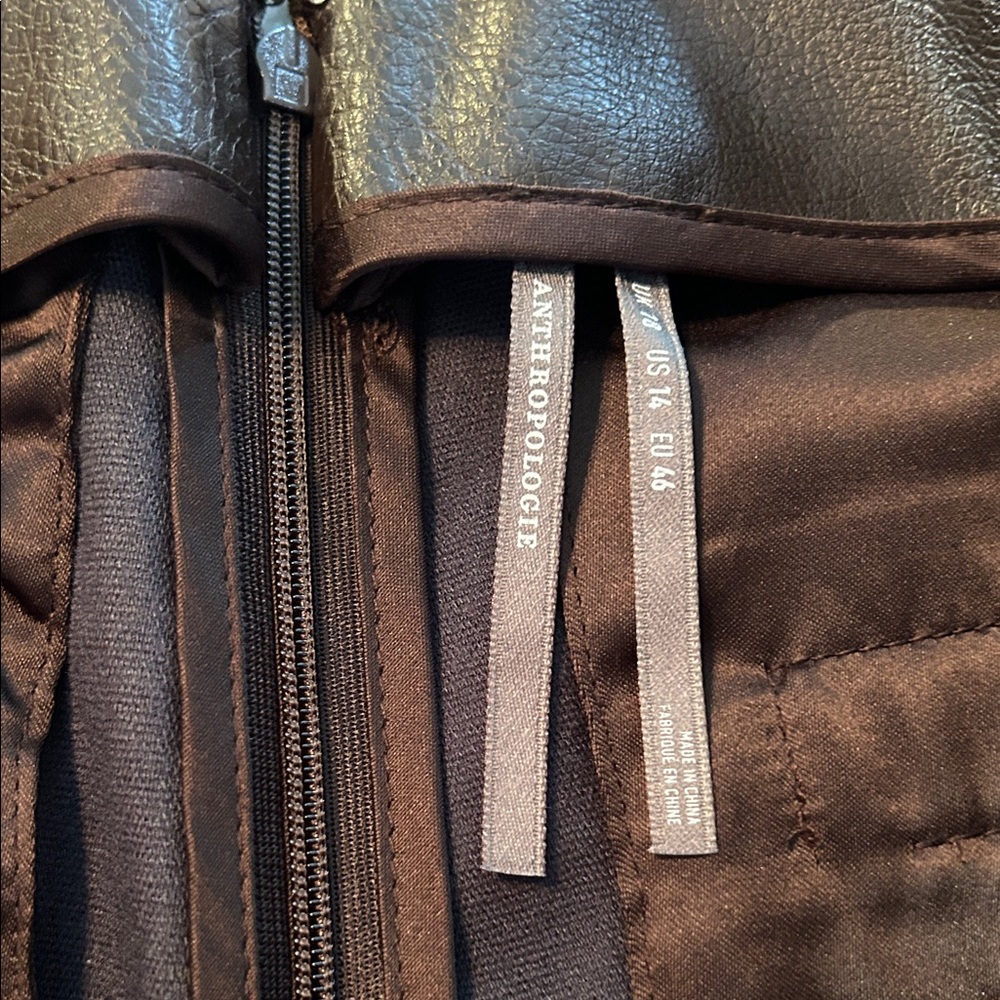 Anthropologie Dark Brown Studded High Waist Shorts NWT - Picture 6 of 8